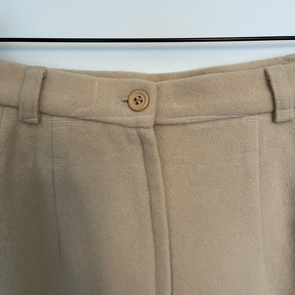 Vintage San Francisco Elegant Tan wool and cashemere Women's Skirt size 11 - Picture 6 of 7